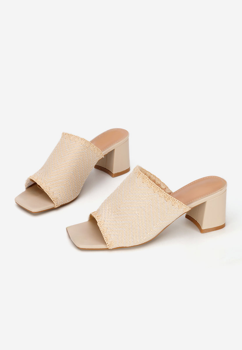 Ciabatte con tacco Yngrid beige