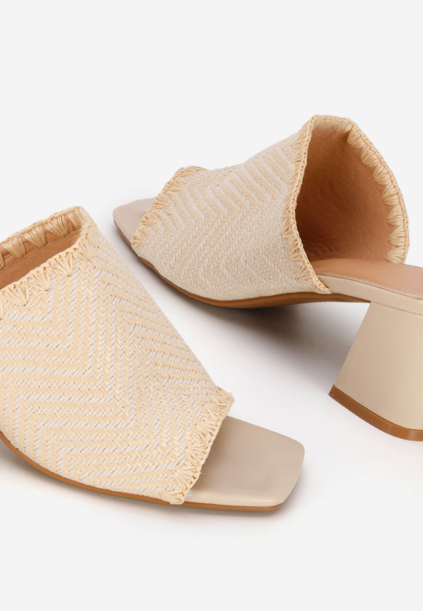 Ciabatte con tacco Yngrid beige