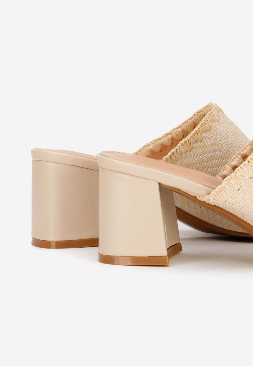 Ciabatte con tacco Yngrid beige