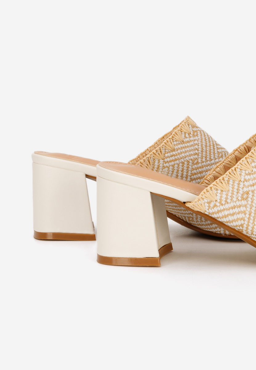 Ciabatte con tacco Yngrid bianchi