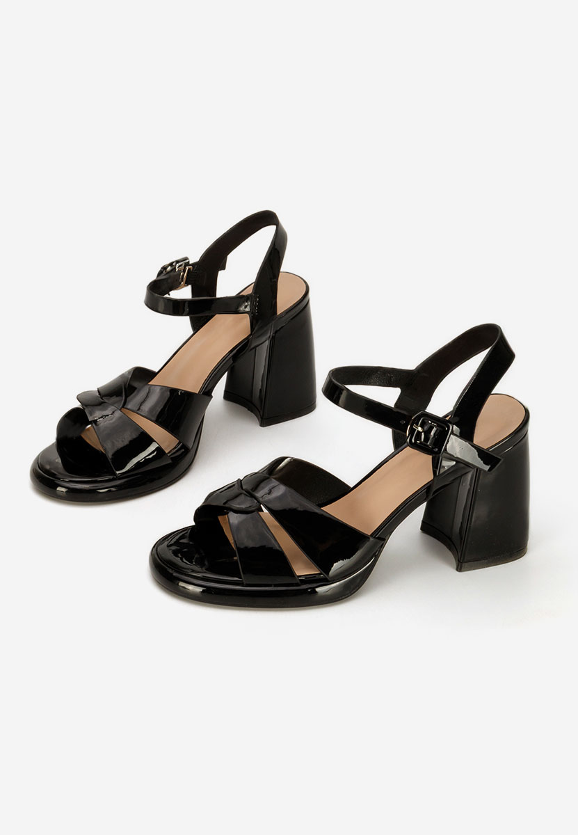 Sandali con tacco largo Lorenda nero