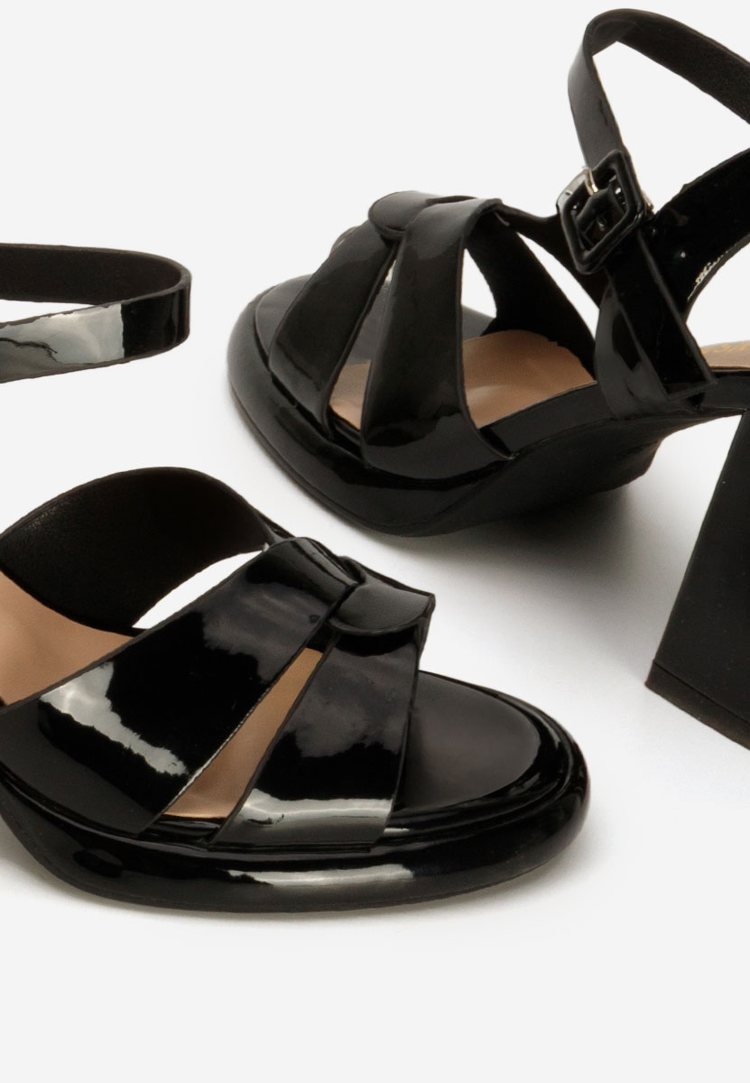 Sandali con tacco largo Lorenda nero