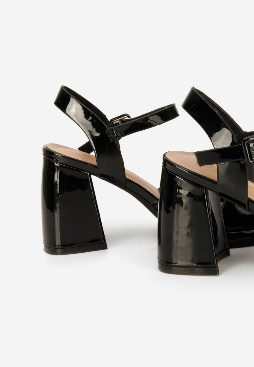 Sandali con tacco largo Lorenda nero