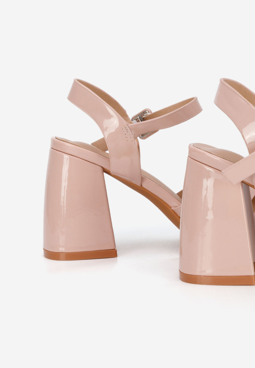 Sandali con tacco largo Lorenda nude