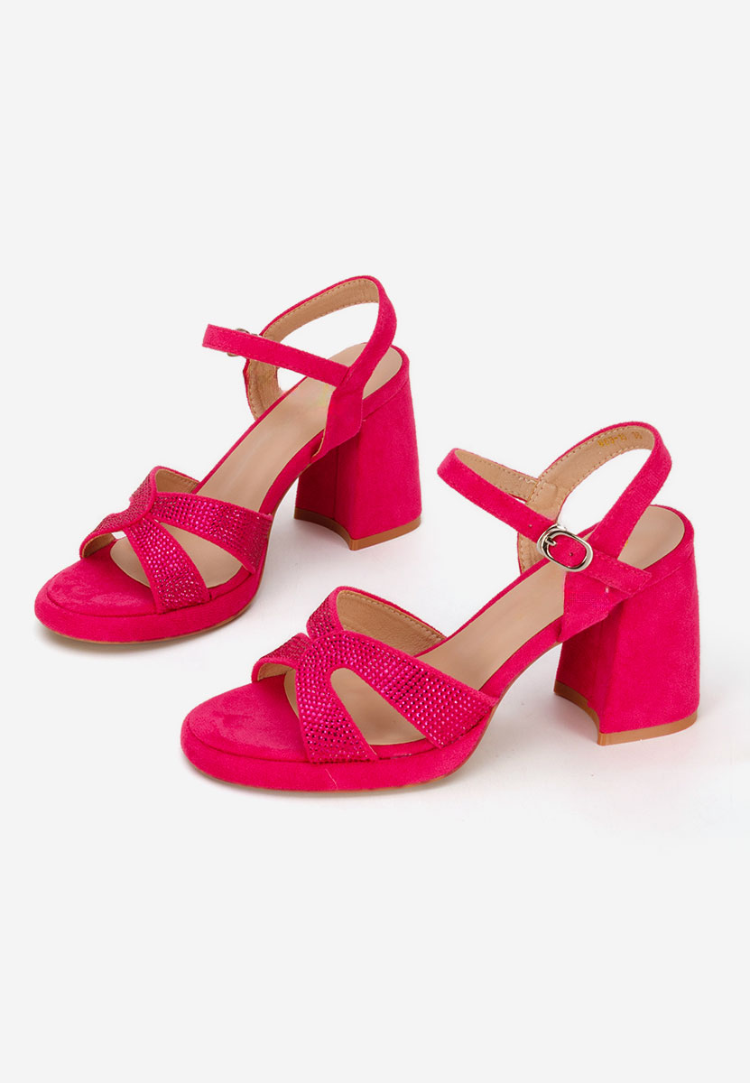 Sandali con tacco largo Madrigal fucsia