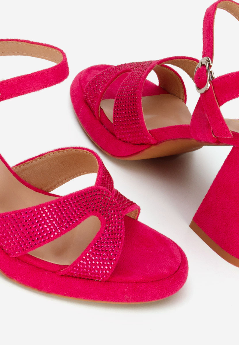 Sandali con tacco largo Madrigal fucsia