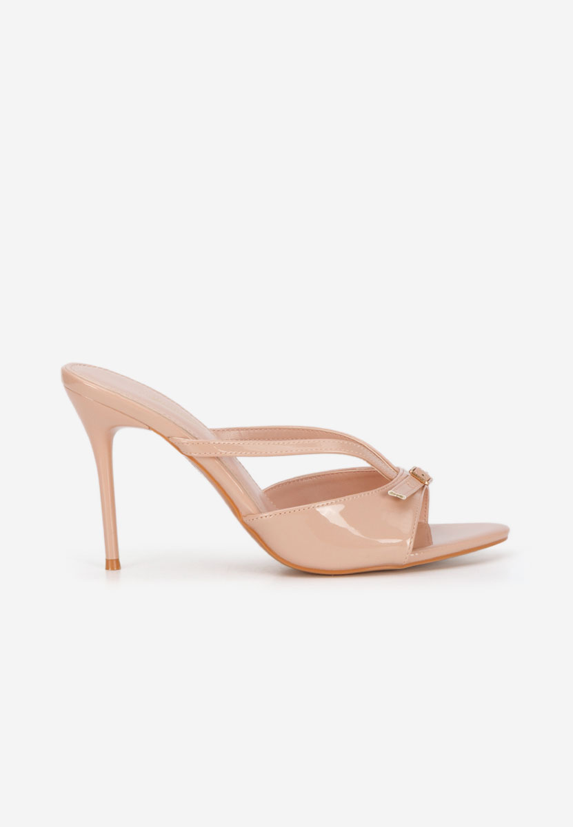 Ciabatte con tacco Alessandra beige