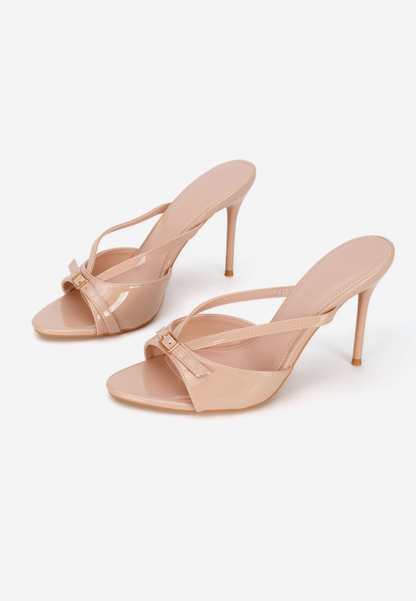 Ciabatte con tacco Alessandra beige