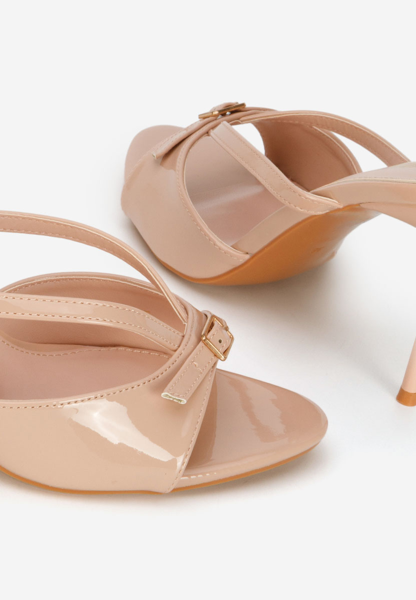 Ciabatte con tacco Alessandra beige