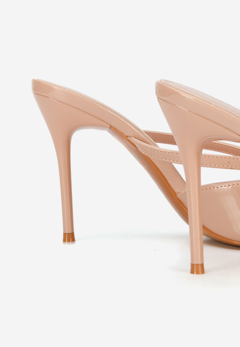 Ciabatte con tacco Alessandra beige