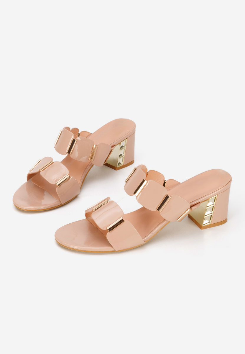 Ciabatte con tacco Raniela beige