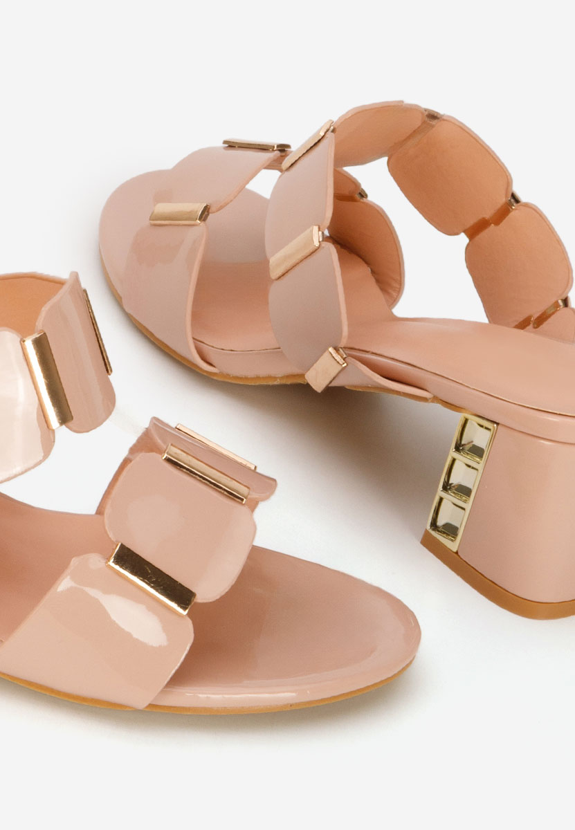 Ciabatte con tacco Raniela beige