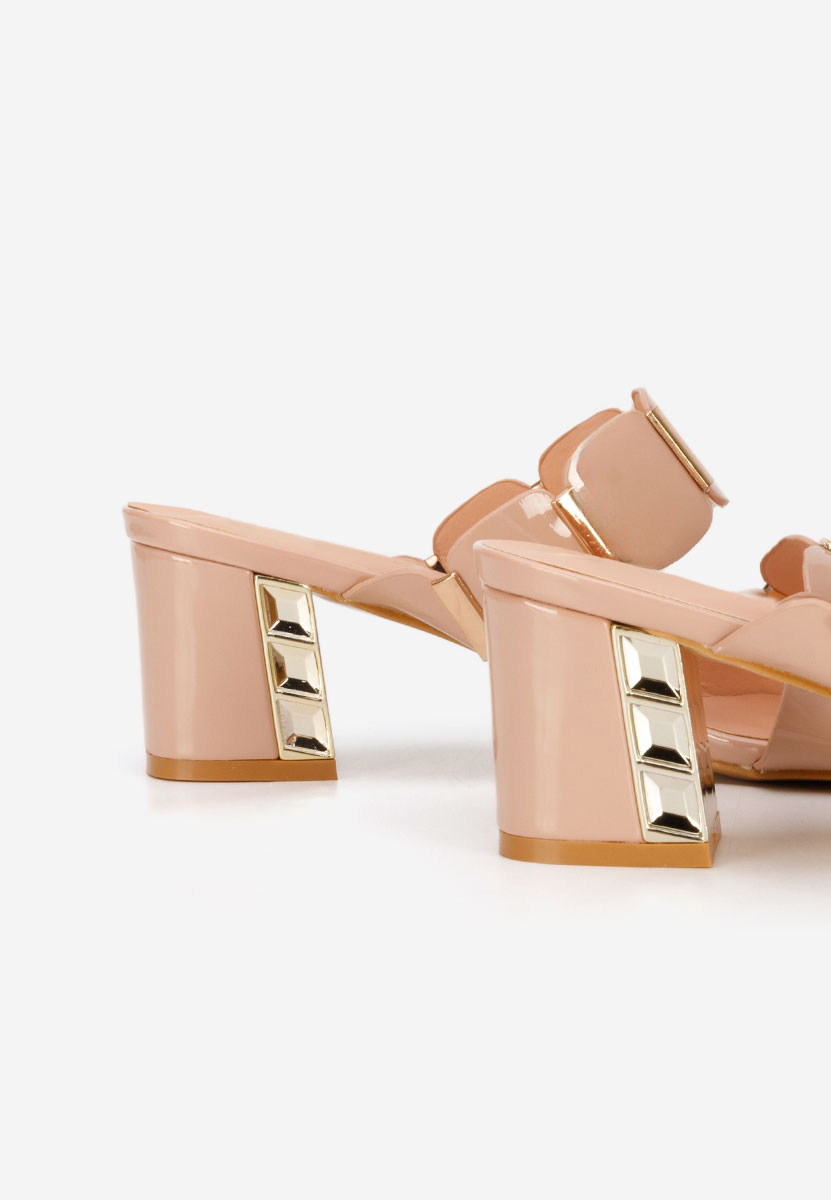 Ciabatte con tacco Raniela beige