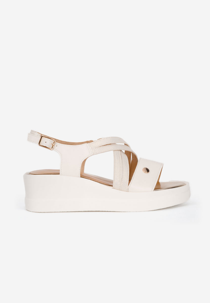 Sandali con zeppa Isuca bianchi