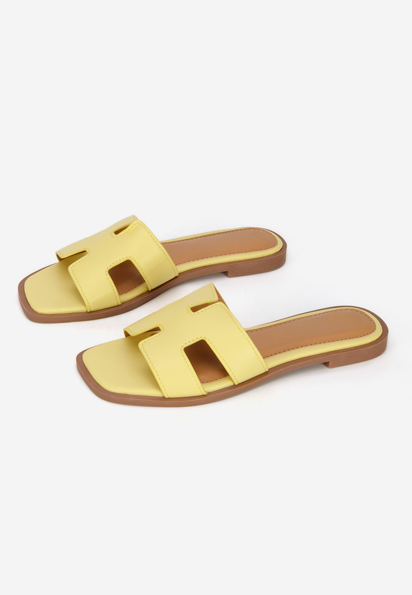Ciabatte donna Lecya gialli