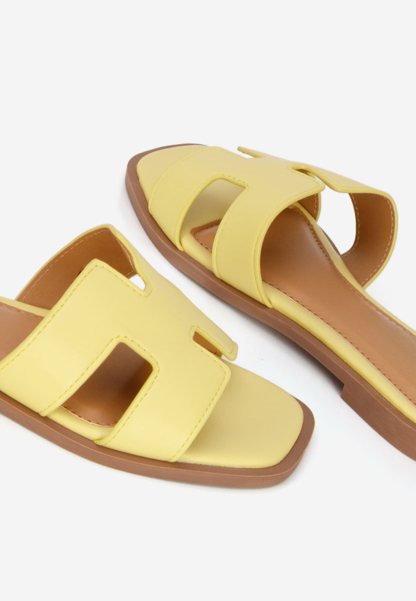 Ciabatte donna Lecya gialli