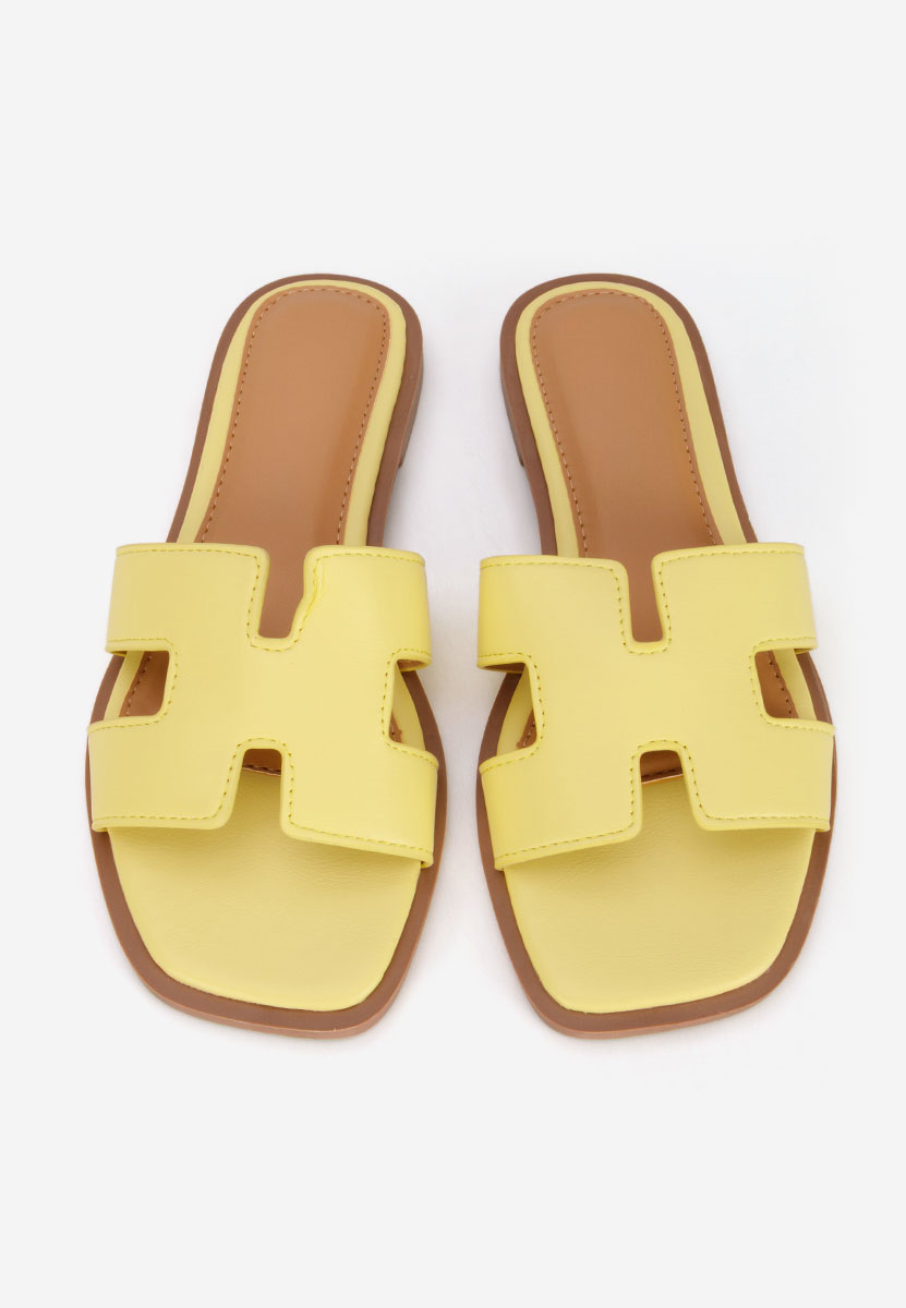 Ciabatte donna Lecya gialli