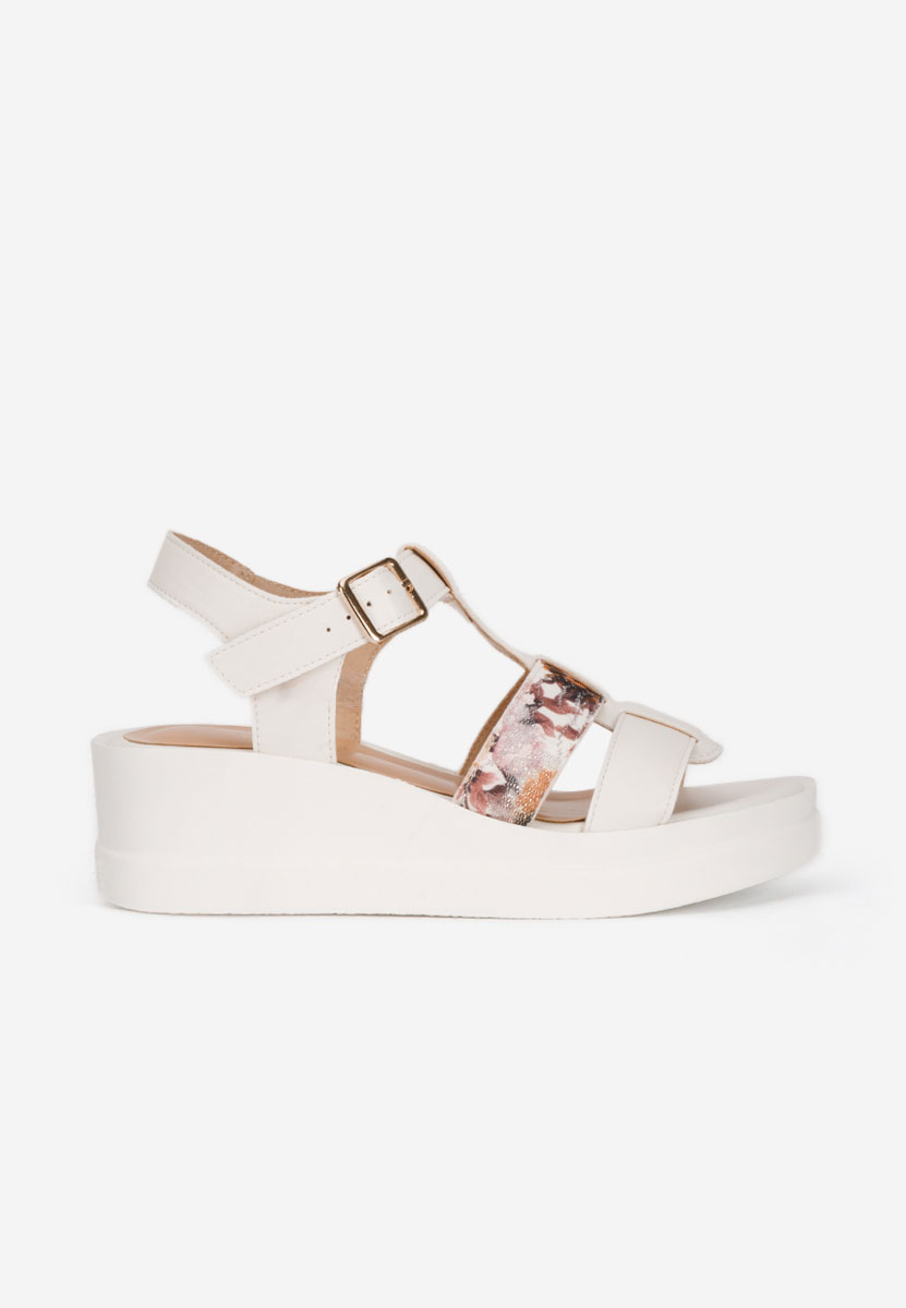 Sandali con zeppa Anastasis bianchi