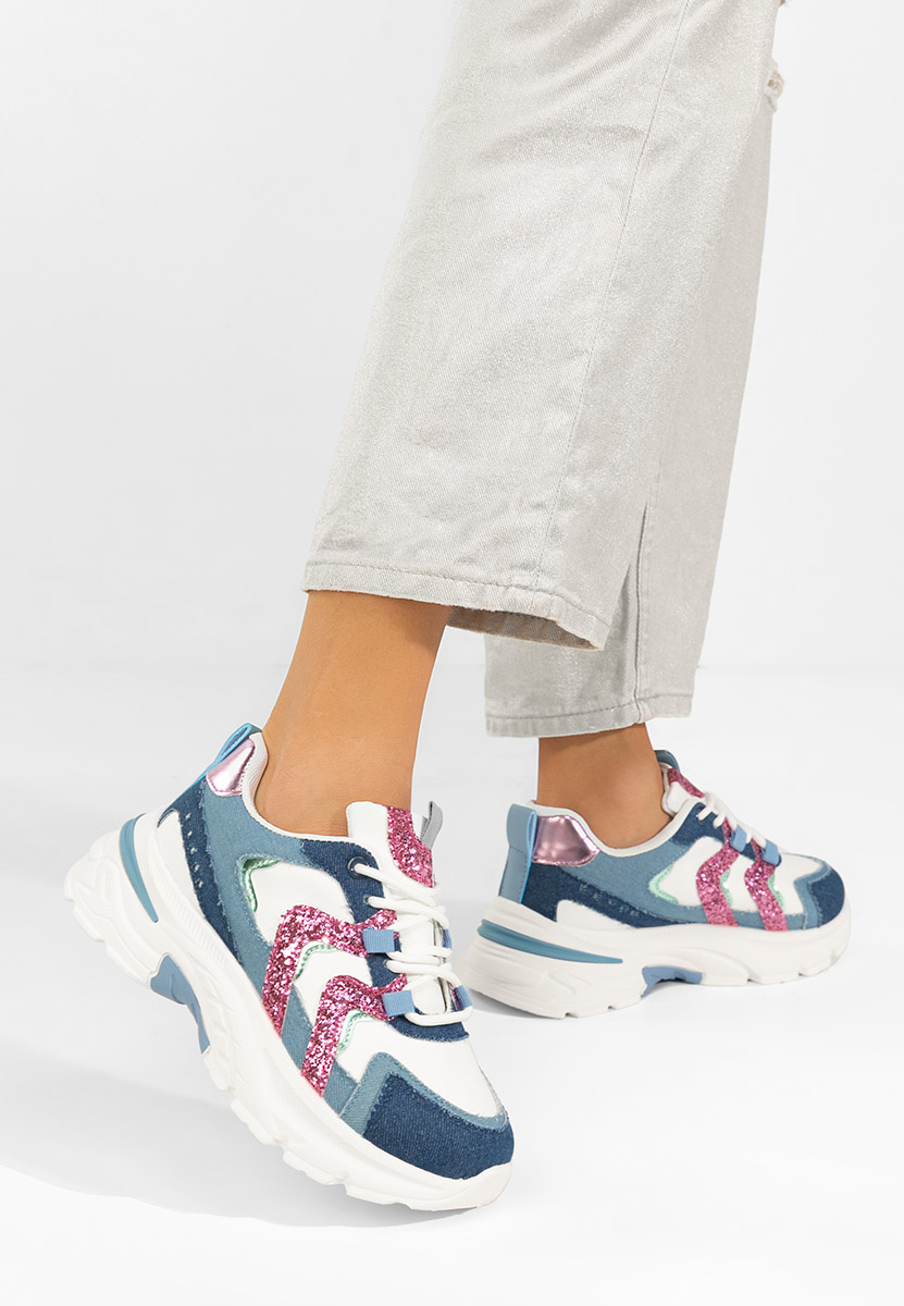 Sneakers con plateau Odinea denim