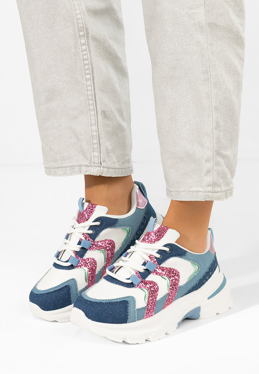 Sneakers con plateau Odinea denim