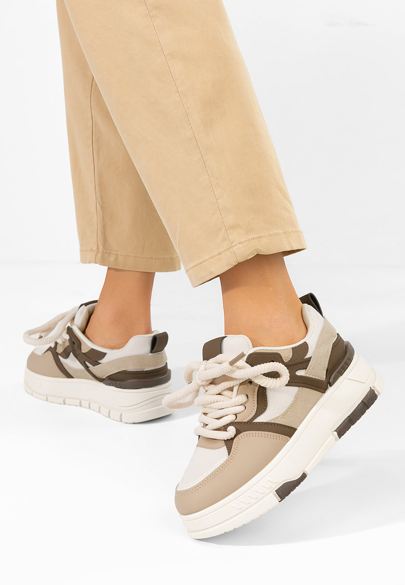 Sneakers con plateau Rosallia cachi