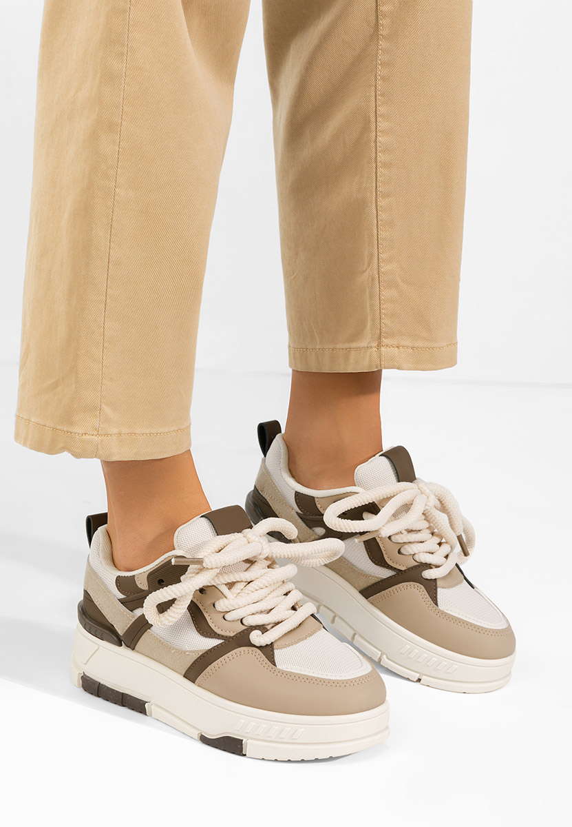 Sneakers con plateau Rosallia cachi