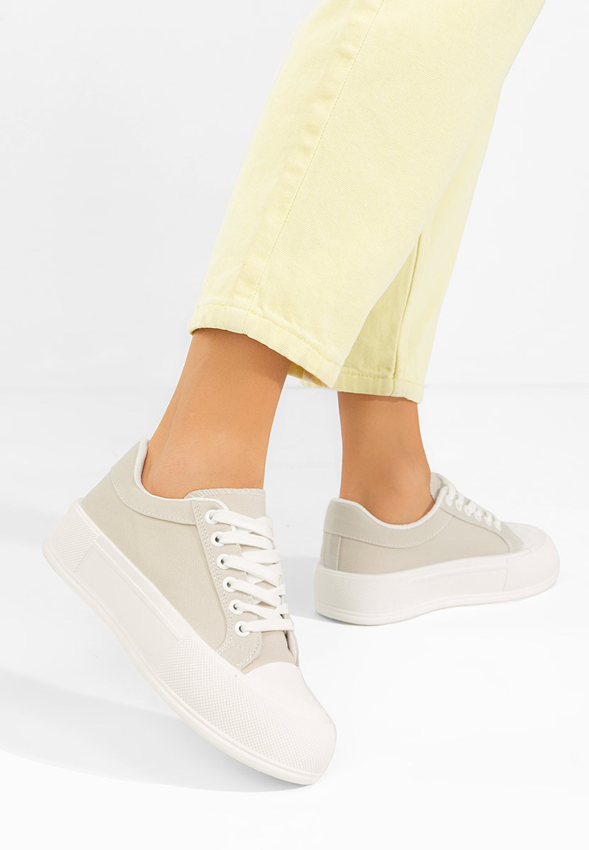 Scarpe da ginnastica con piattaforma Antonea beige