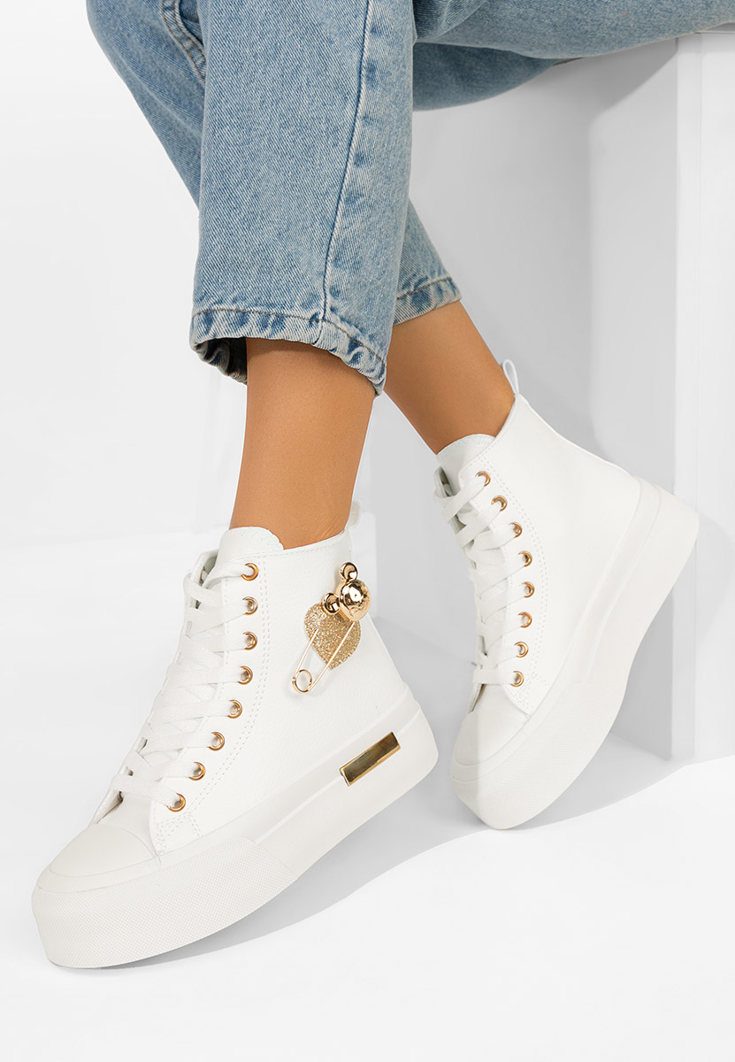 Scarpe da ginnastica High-Top Irlanda bianchi