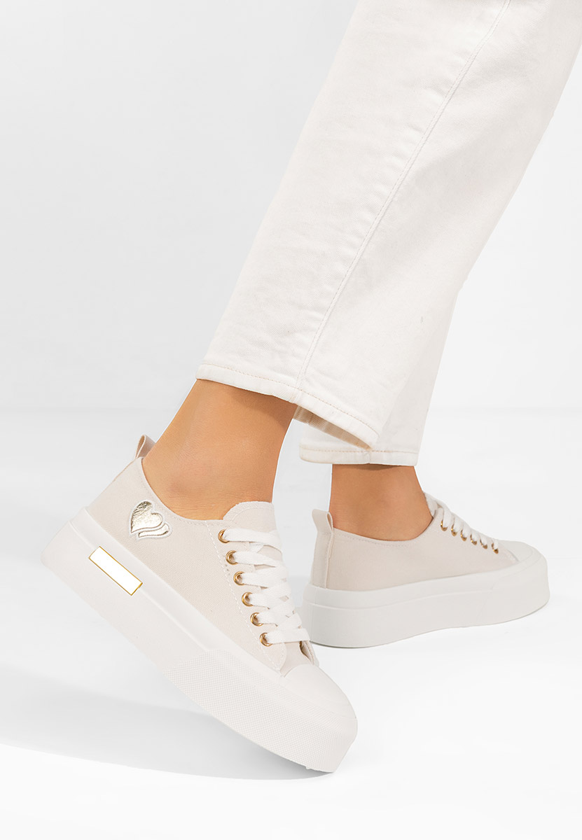 Sneakers con plateau Inimia beige