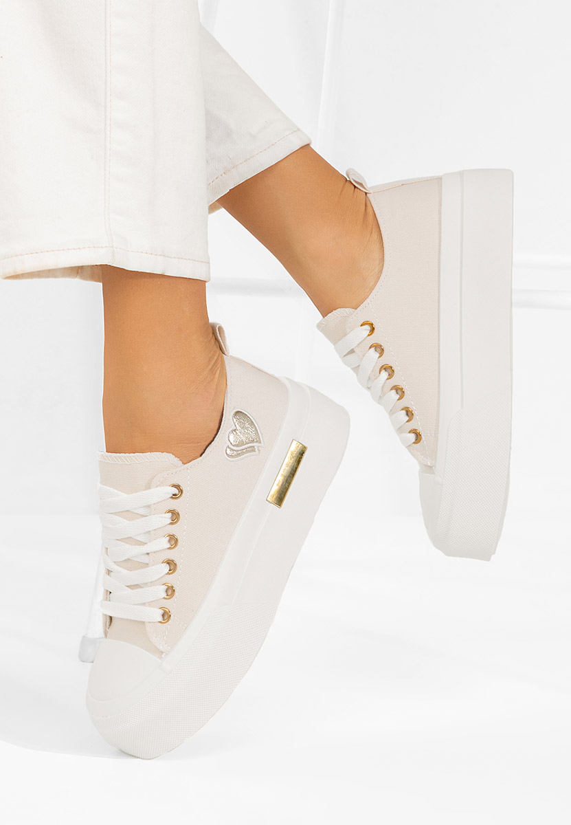 Sneakers con plateau Inimia beige