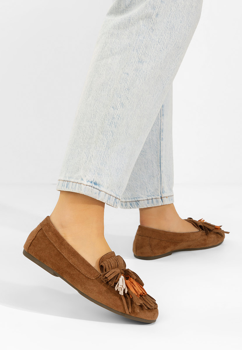 Mocassini da donna Sedania camel