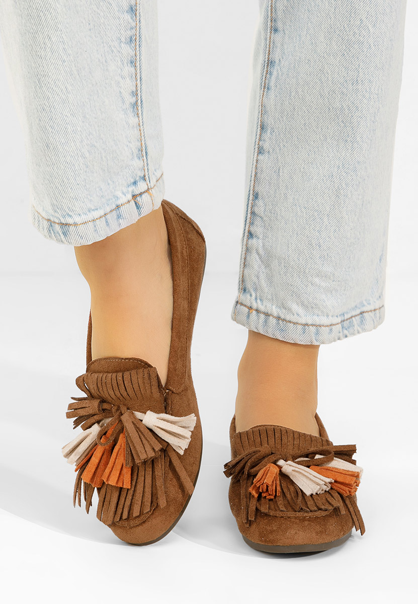 Mocassini da donna Sedania camel