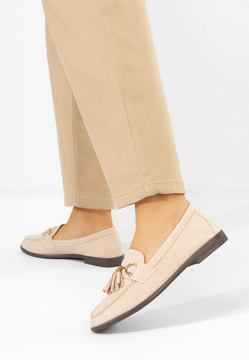 Mocassini da donna Reeia beige