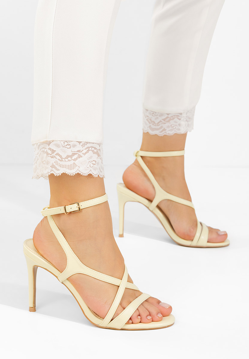 Sandali con tacco Sorania gialle