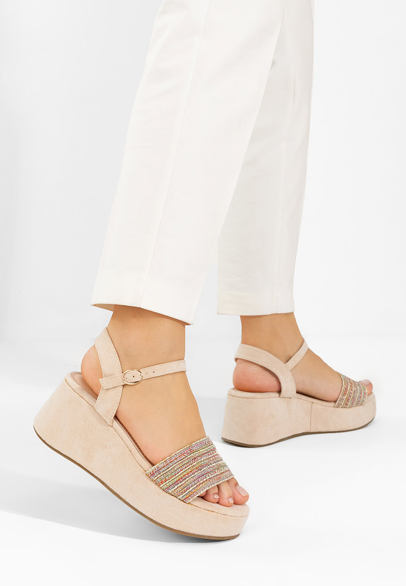 Sandali platform Yvania colorate