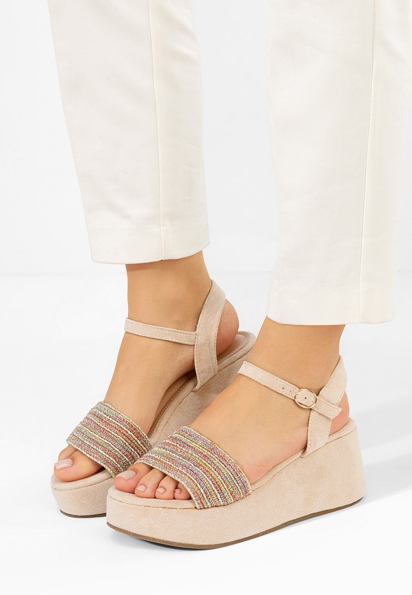 Sandali platform Yvania colorate