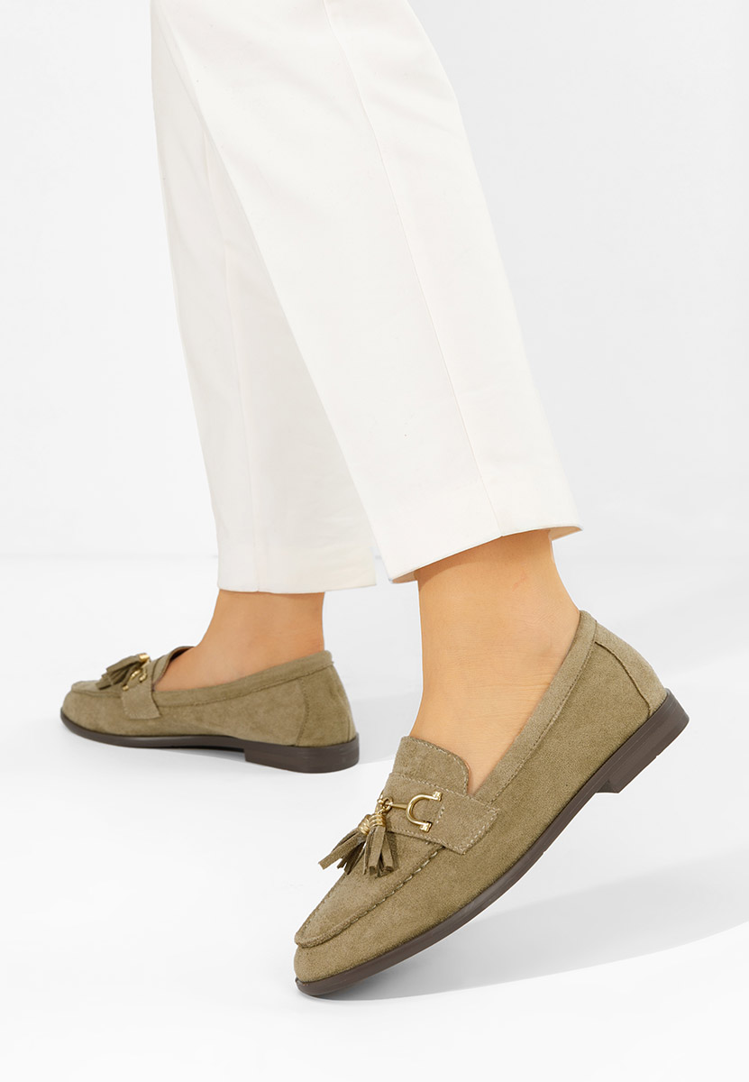 Mocassini da donna Reeia verdi