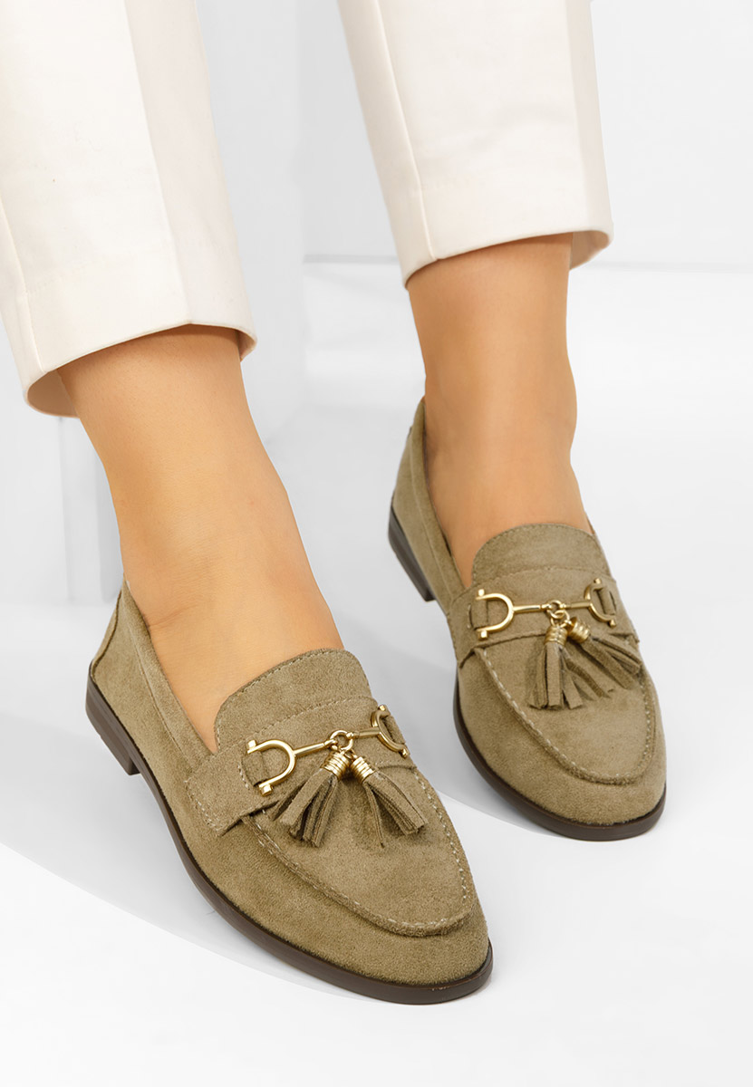 Mocassini da donna Reeia verdi