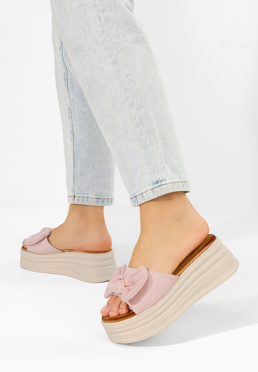 Ciabatte platform Elarya rosa