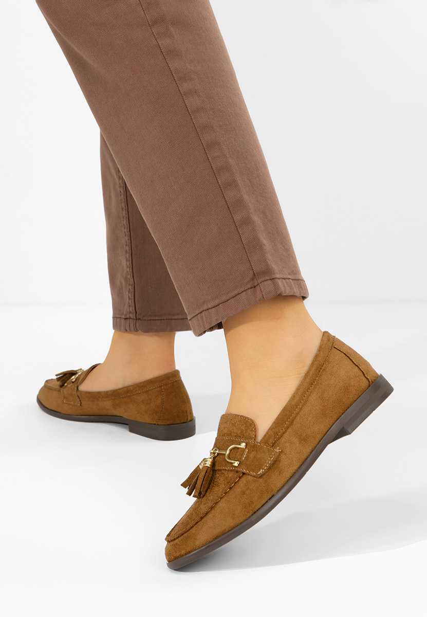 Mocassini da donna Reeia camel