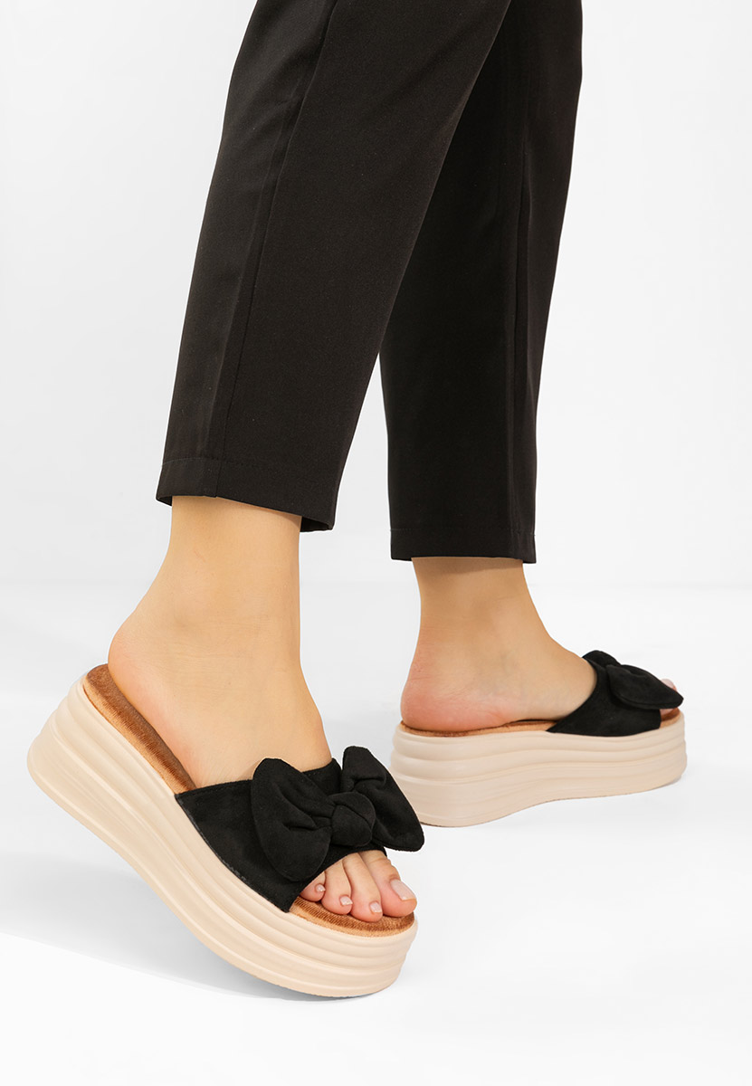 Ciabatte platform Elarya nero