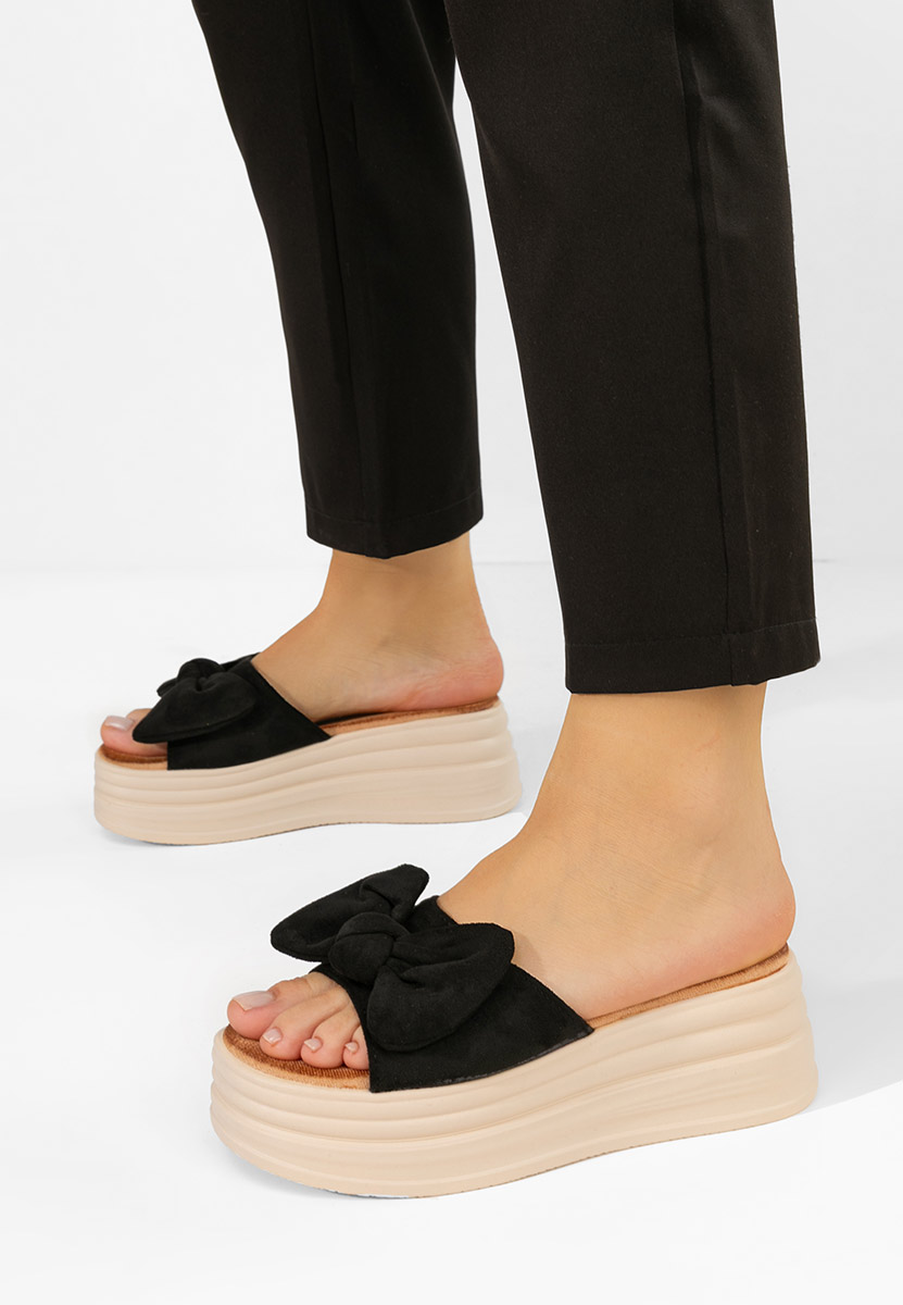 Ciabatte platform Elarya nero