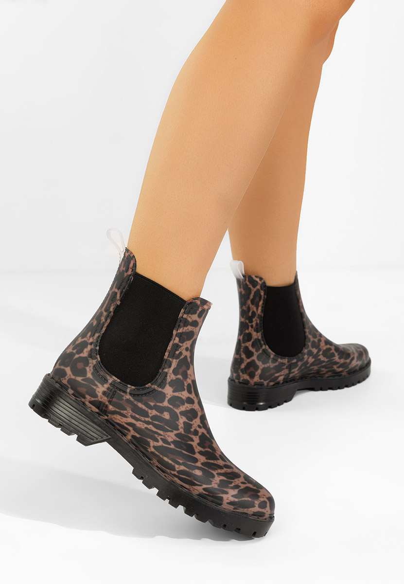 Stivaletti di gomma Godiva leopardi
