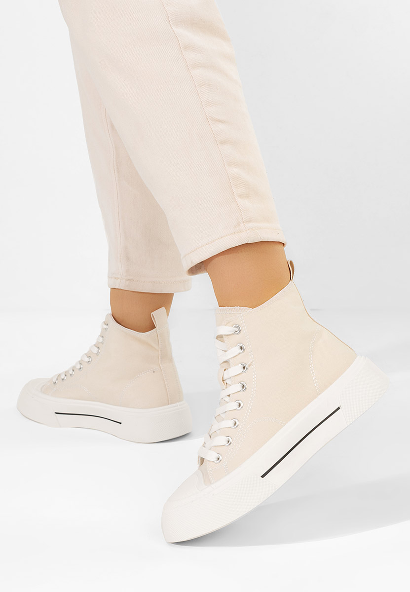 Scarpe da ginnastica High-Top Minoda beige