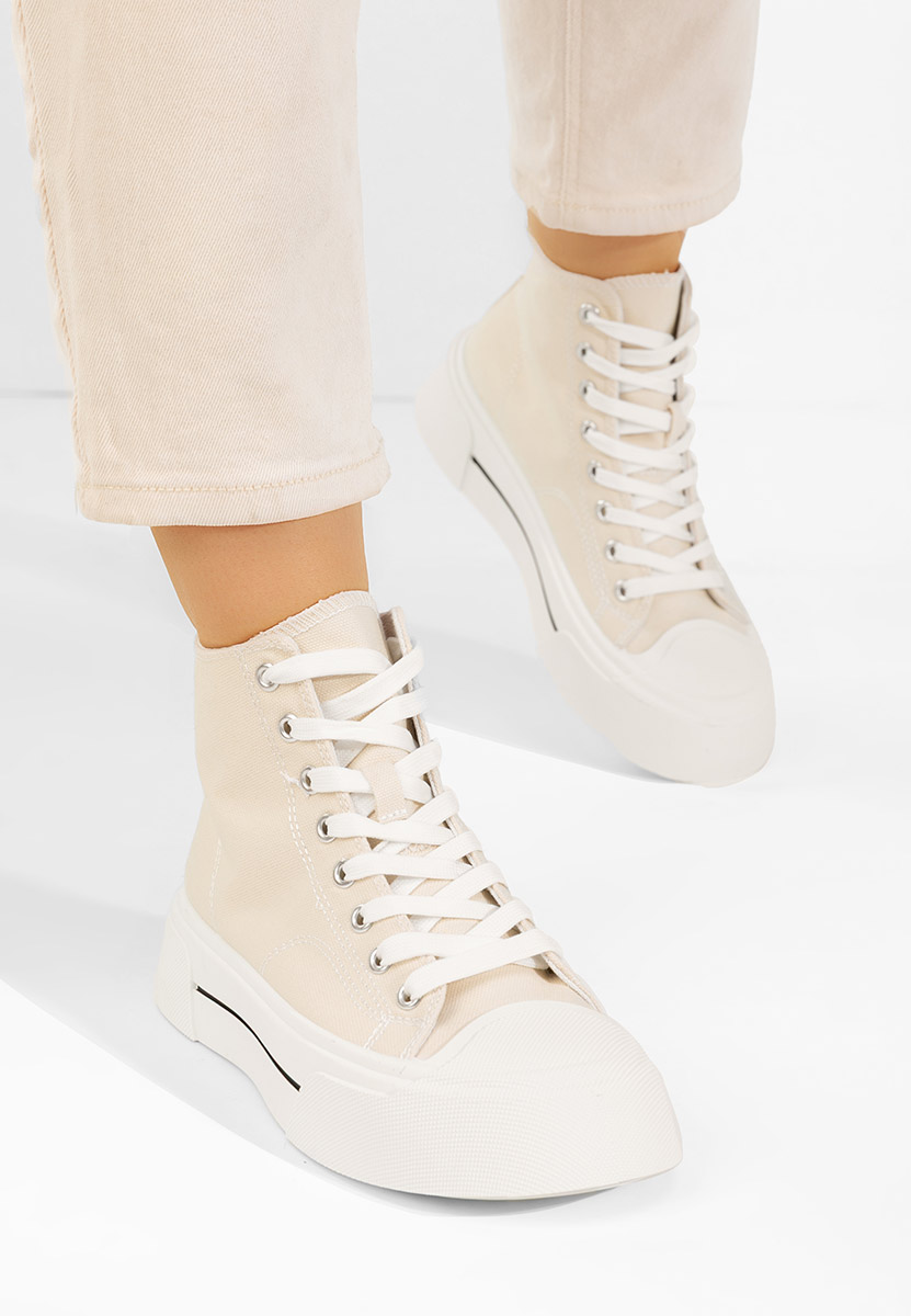 Scarpe da ginnastica High-Top Minoda beige