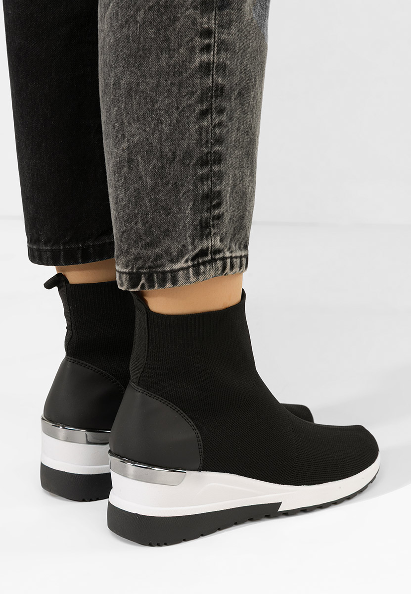 Sneakers donna alte tipo calzino Jessina nero