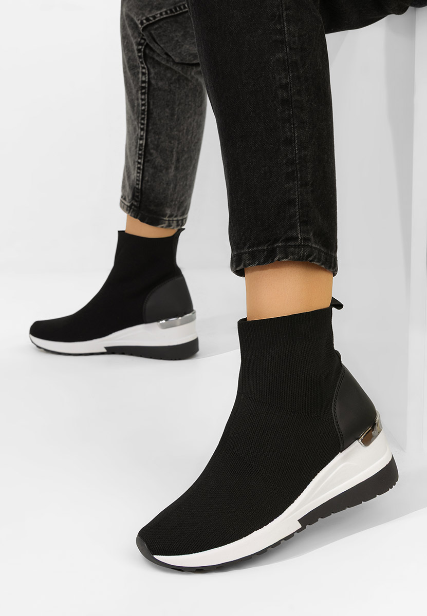 Sneakers donna alte tipo calzino Jessina nero