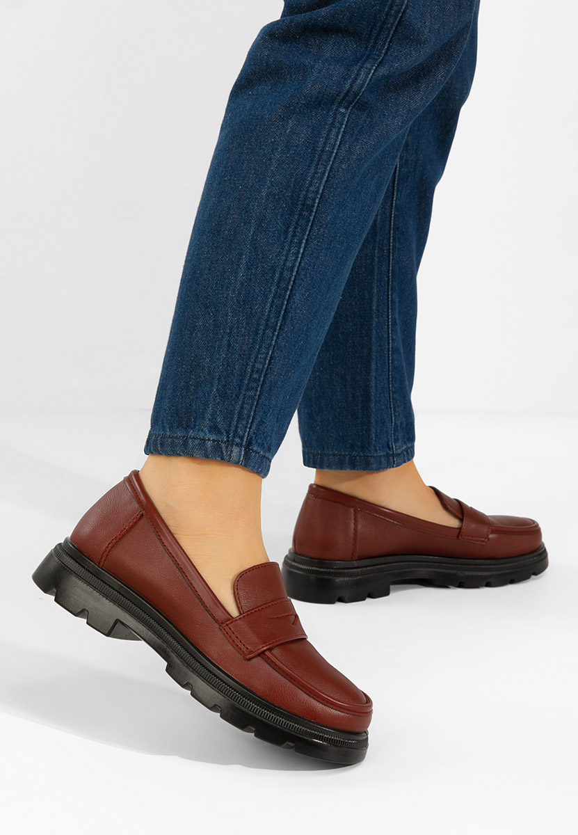 Mocassini da donna Danielia granata