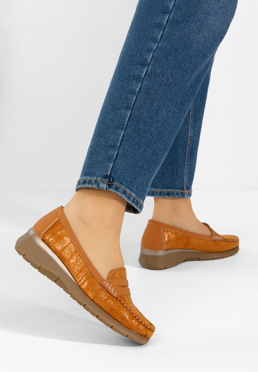 Mocassini da donna Martinea camel