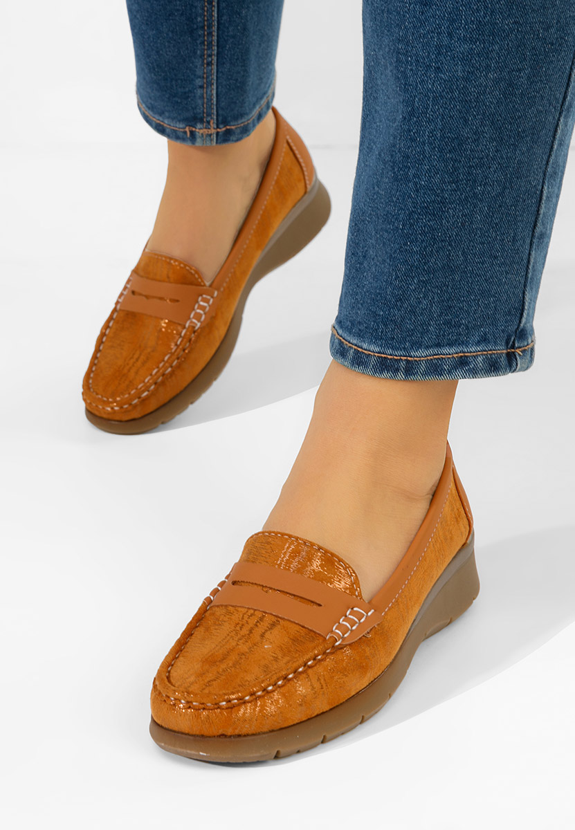 Mocassini da donna Martinea camel